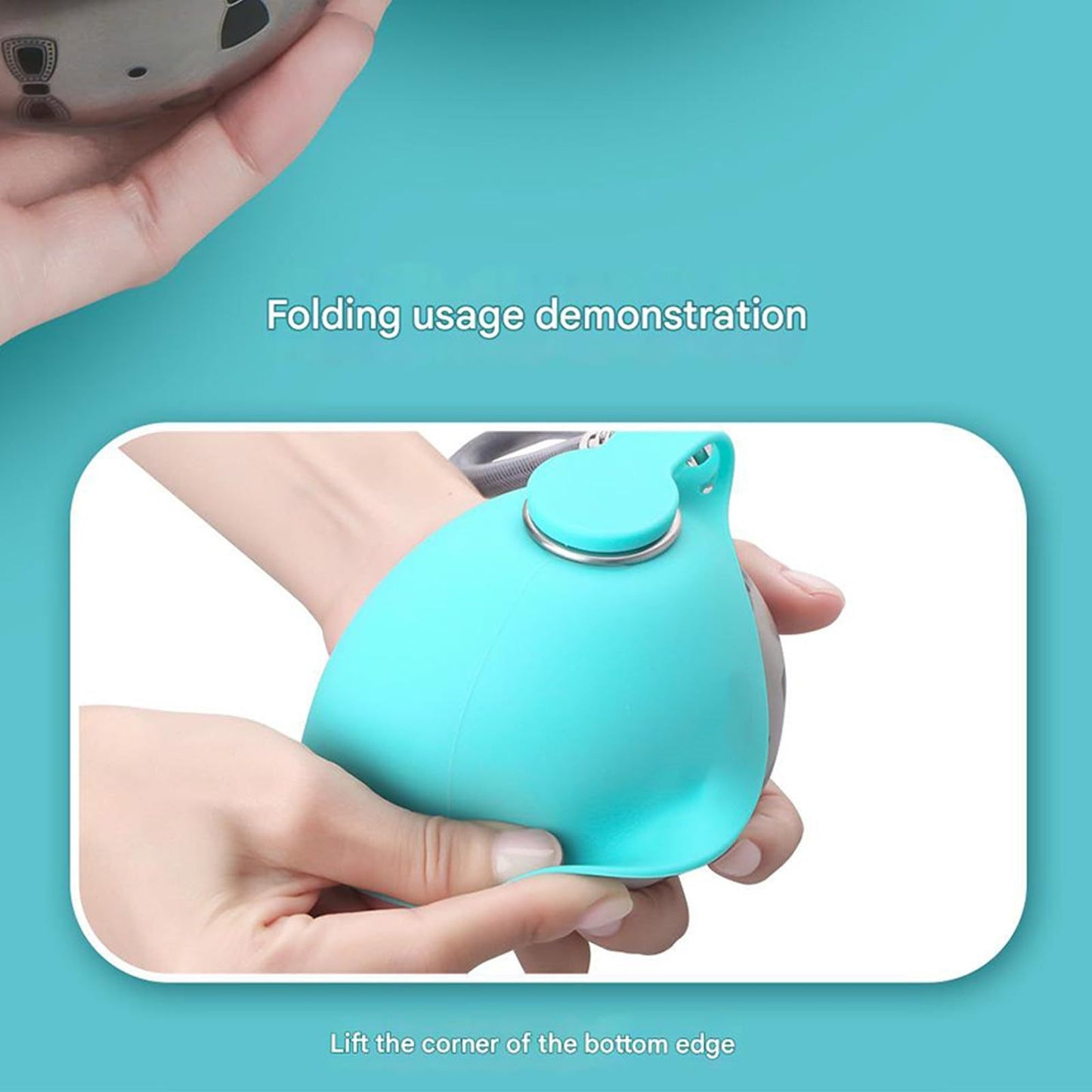 Foldable Stainless Steel Carabiner Pet Water Bottle